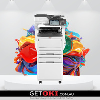 OKI MC873dnct A3 Colour MFP w Two Paper Trays & Cabinet