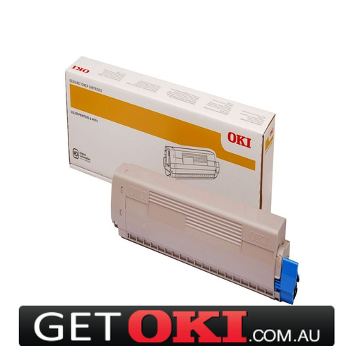 Yellow Toner Genuine to suit OKI MC862 10,000 Pages (44643025)